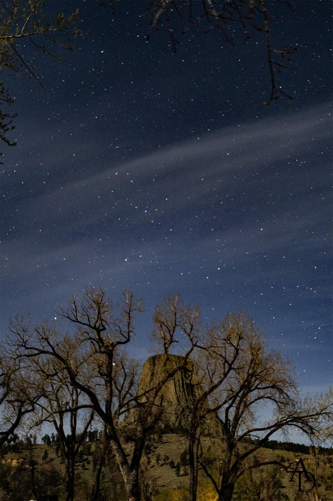 Night Sky Over Devils Tower