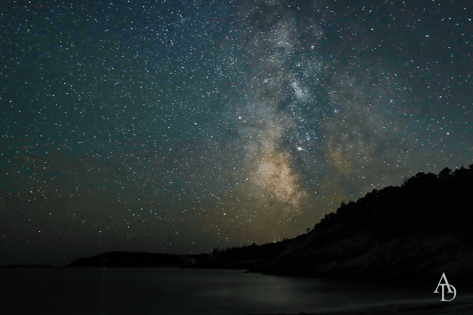 Milky Way Over Sand Beach - Acadia National Park